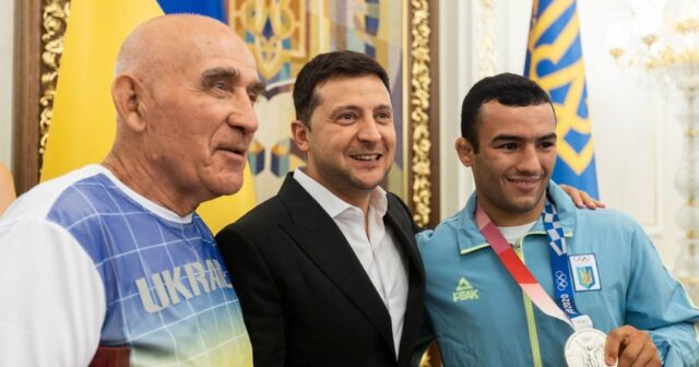 Ukraynanın olimpiya mükafatçısı Ağstafada olub-VİDEO