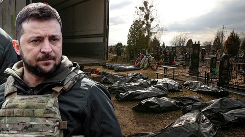 Zelenski: “Rus ordusu qətlə yetirilən ukraynalıların cəsədlərini zirzəmilərdən çıxarmağa çalışır”