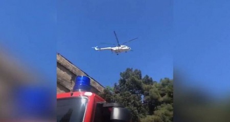 Bakıda sexdə yanğının söndürülməsinə 2 helikopter cəlb edilib – Video