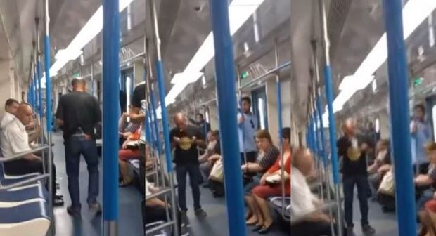 Bakı metrosunda sərnişin siqaret çəkdi – VİDEO