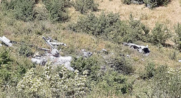 Xocavənddə tapılan erməni helikopterinin qalıqlarının yeni görüntüləri – VİDEO